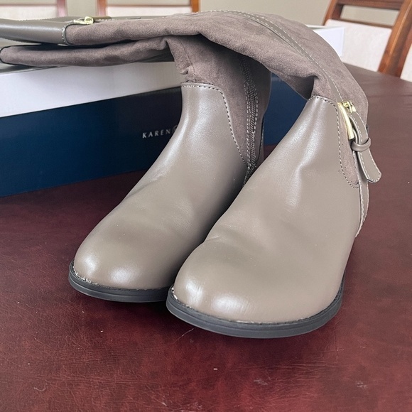 NIB STONE COLOR Karen Scott Deliee 2 Riding Boot - Picture 2 of 7